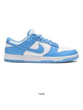 Kids Low-Top Sneakers in White and Light Blue Size 6.5 Boys